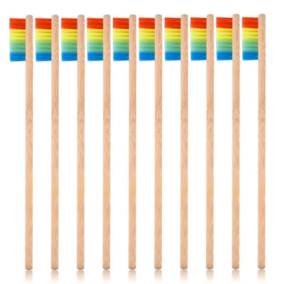 Bristles Rainbow Bamboo Tooth Brush