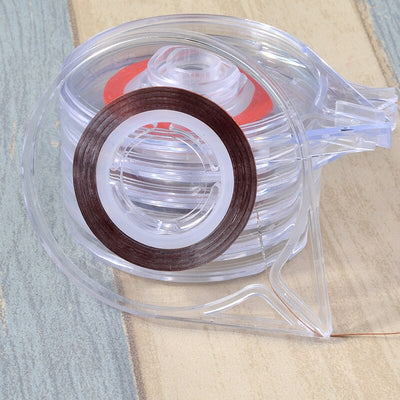 Transparent nail stripe tape box