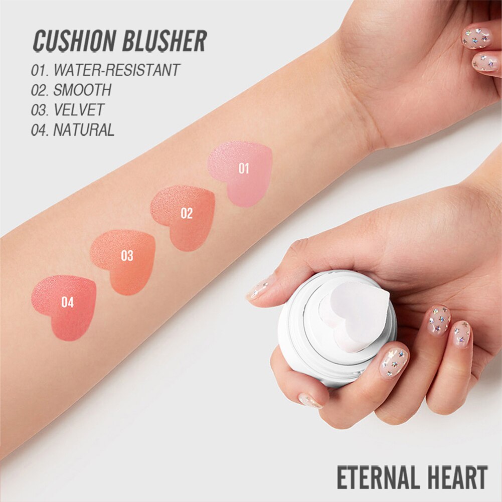 Folding Heart-shaped Flashing Blush
