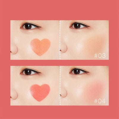 Folding Heart-shaped Flashing Blush