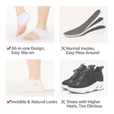 Invisible Height Increase Socks Heel Pads