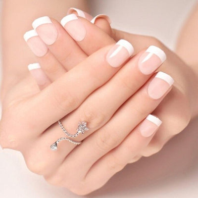 Natural French Short Fake Nails