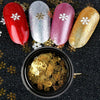 Snowflakes Gold Metal Slices Nail Art