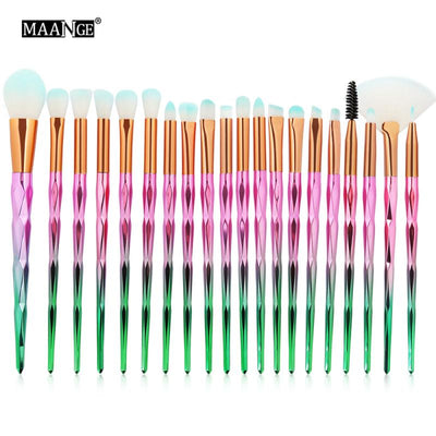 Diamond Shape Rainbow Handle Brushes