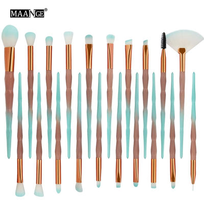 Diamond Shape Rainbow Handle Brushes